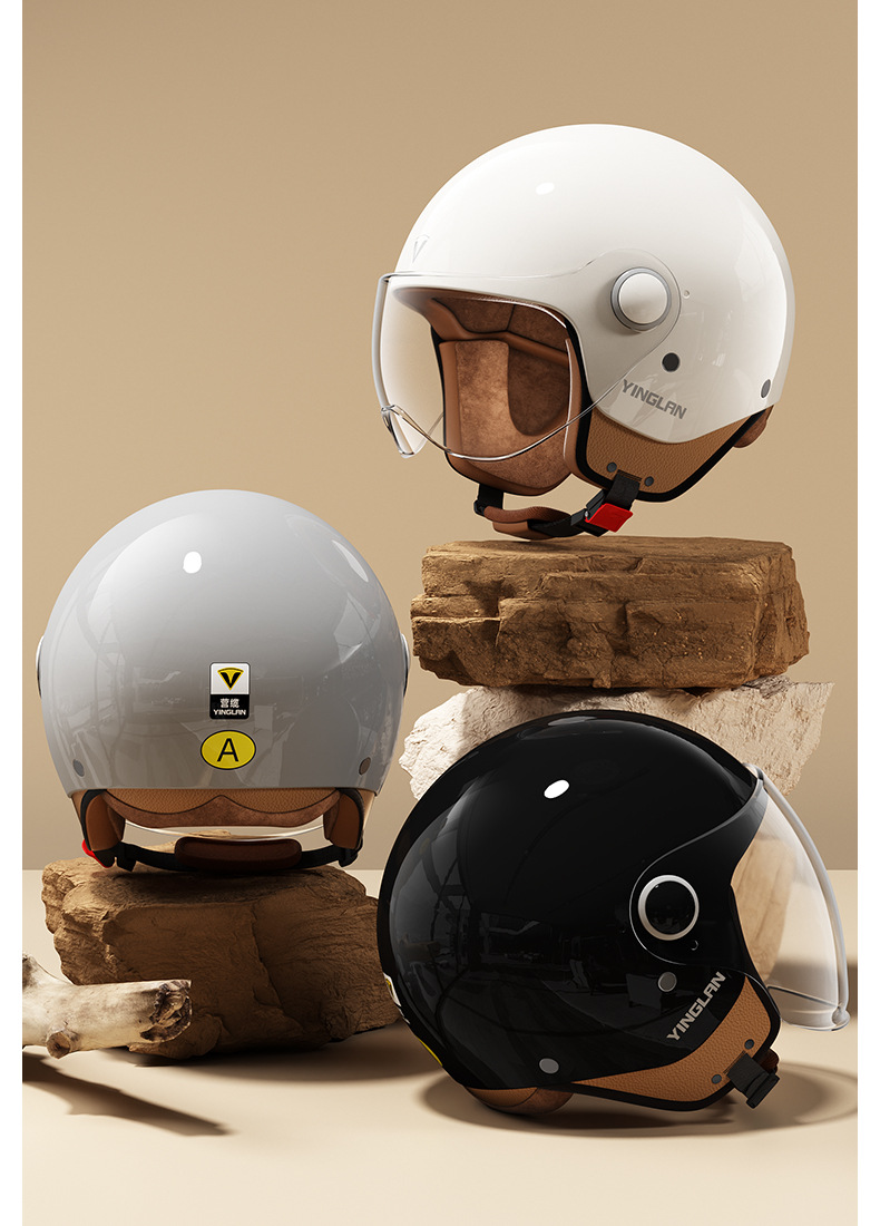 3C Certified Motorcycle Electric Vehicle Helmet Winter Half Helmet
