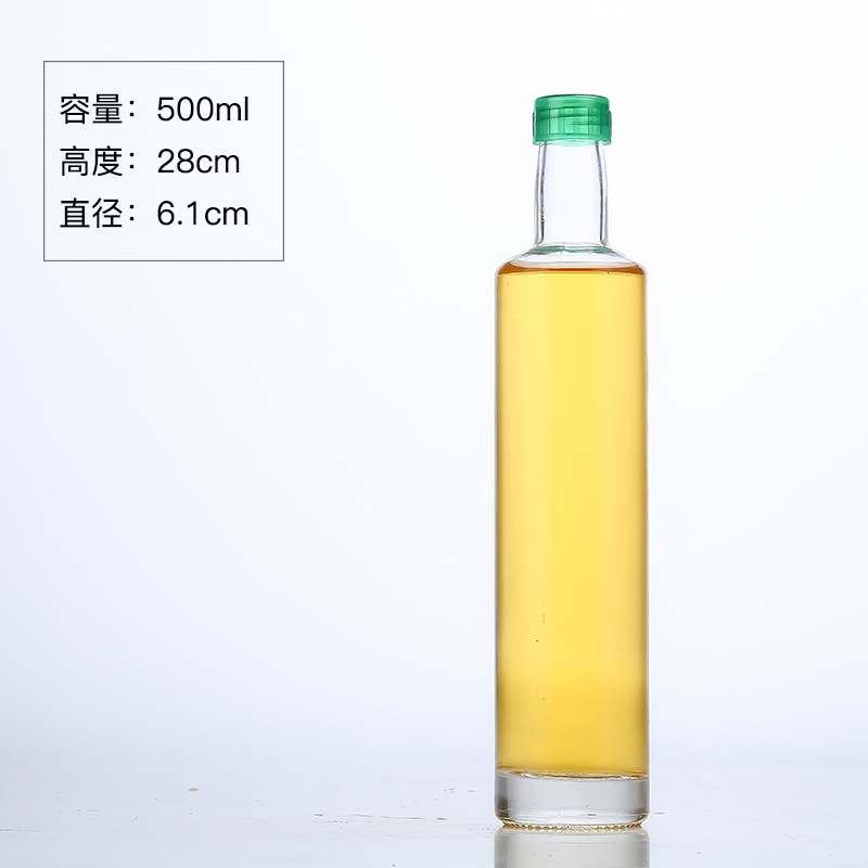 现货加厚山茶油玻璃瓶橄榄油瓶500ml亚麻籽油菜籽油瓶核桃油空瓶|undefined