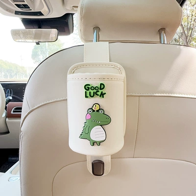 Beverage Storage Rack Umbrella Storage – Car cup holder/beverage holder - off-white-leather-water-cup-holder-with-hook-crocodile