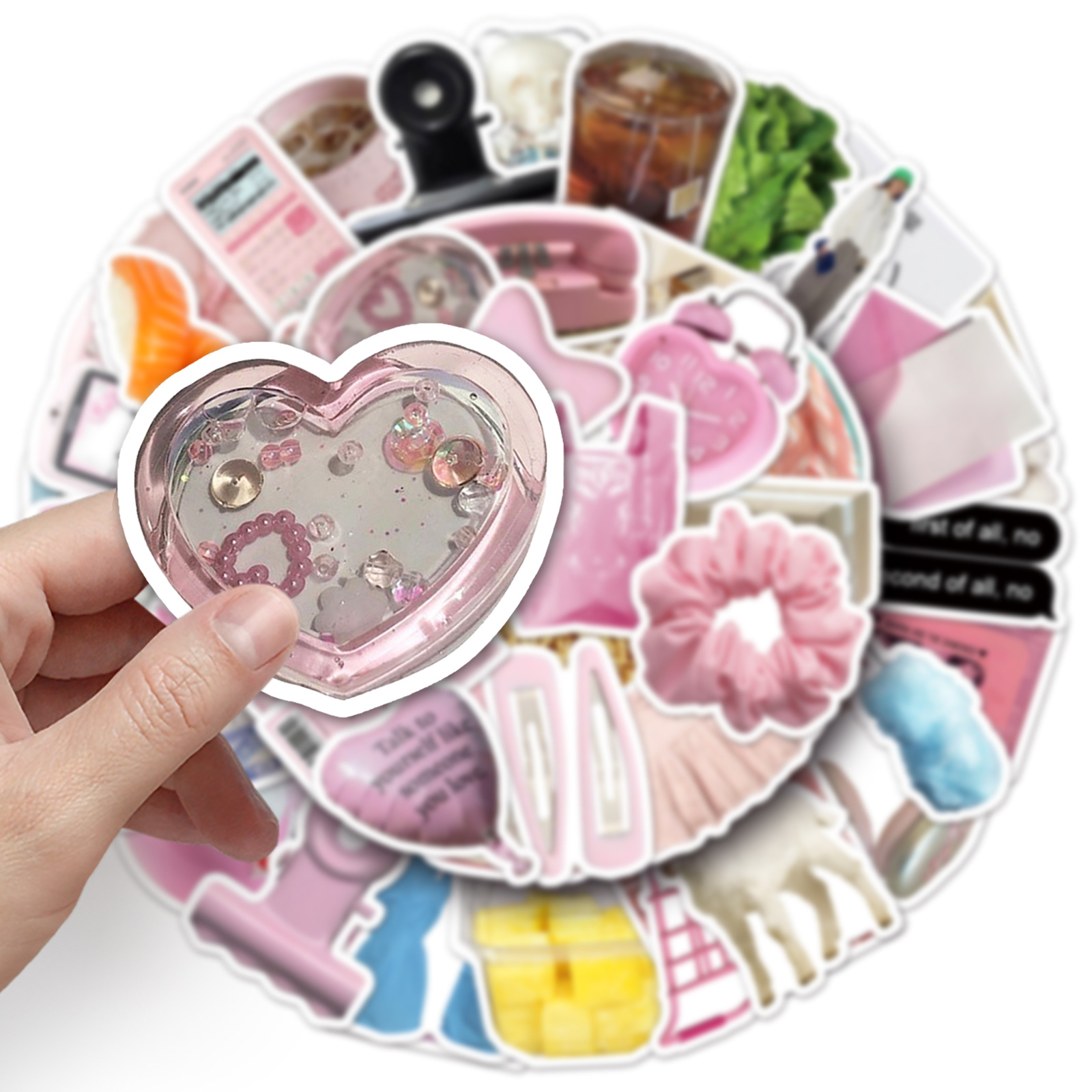PVC self-adhesive Material envelope, Cup Pattern Cute Style 1 Set Envelope Cup Learning Graduation PVC Self-adhesive Cute Stickers