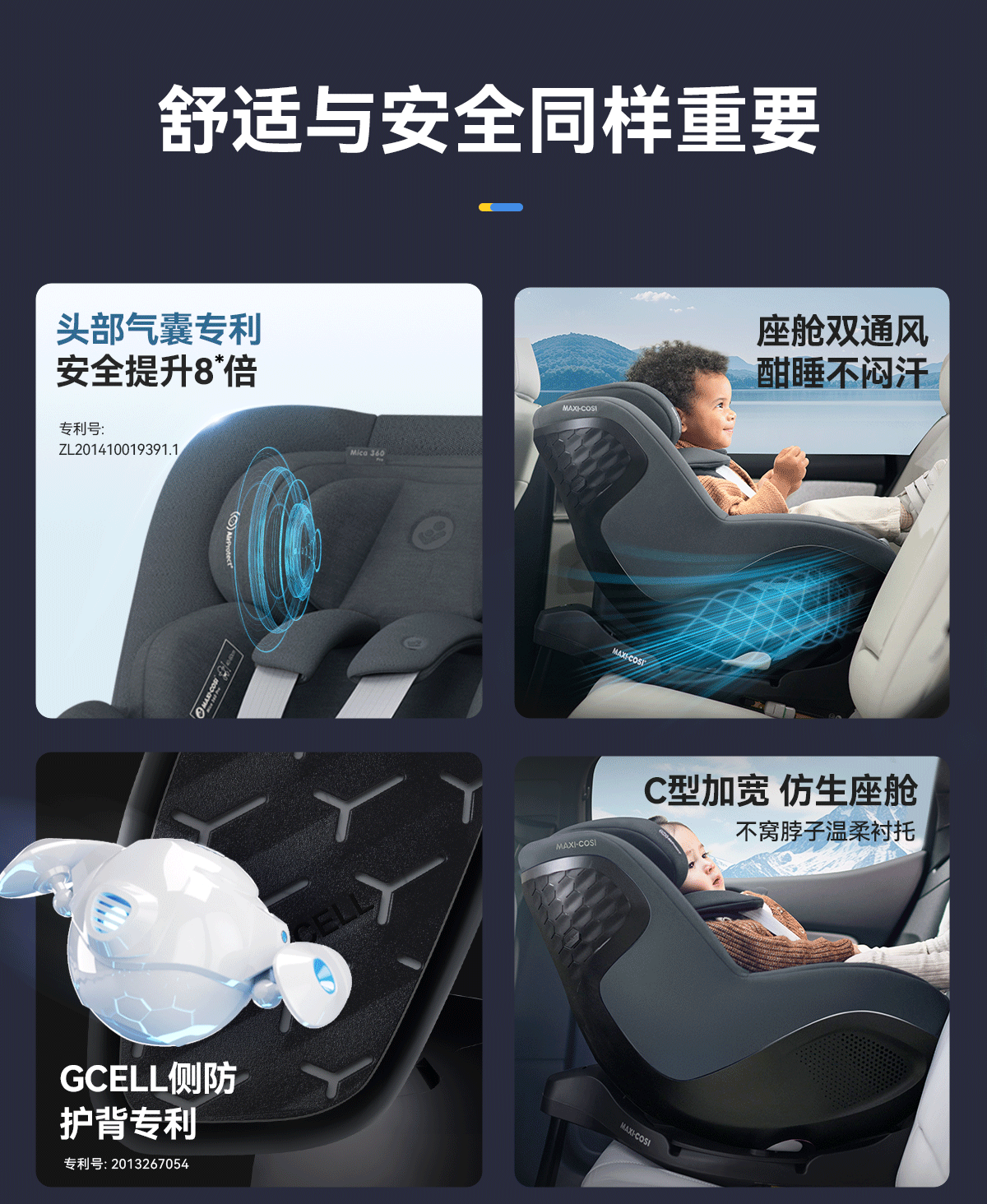 Maxicosi Mica360Pro Baby Safety Seat 360-Degree Rotation for 0-4 Years Old Children for Use in Cars