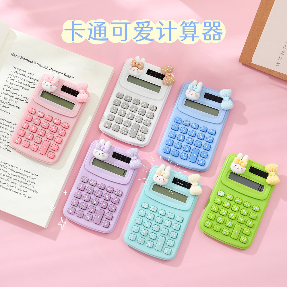 Mini Calculadora Portátil de Plástico Pantalla de 8 Dígitos para Estudiantes y Oficina