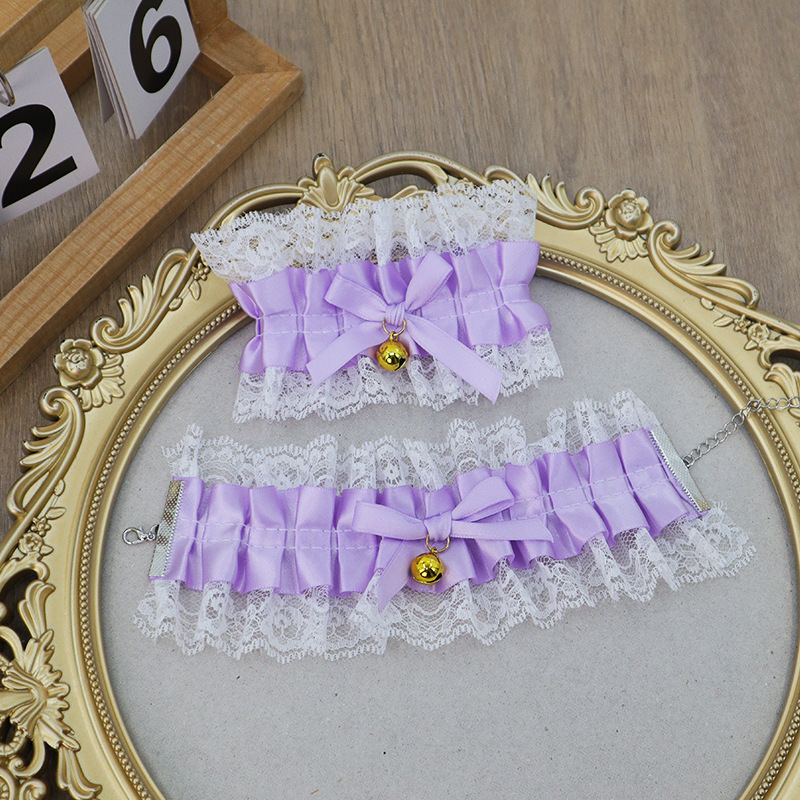 Lolita al por mayor encaje correa de cabello conjunto de clipes de cabello brazalete decoración de Halloween carnaval navidad conjunto de adornos de cabello