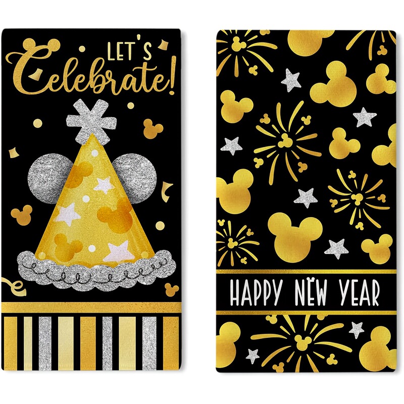Happy New Year Cartoon Mouse Golden Topper Fireworks Flash Fireworks Kitchen Dish Towel Kitchen Decorative Hand Towel Happy New Year Cartoon Mouse Golden Topper Fireworks Flash Fireworks Kitchen Dish Towel Kitchen Decorative Hand Towel