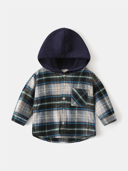 autumn children's shirt for boys with hood