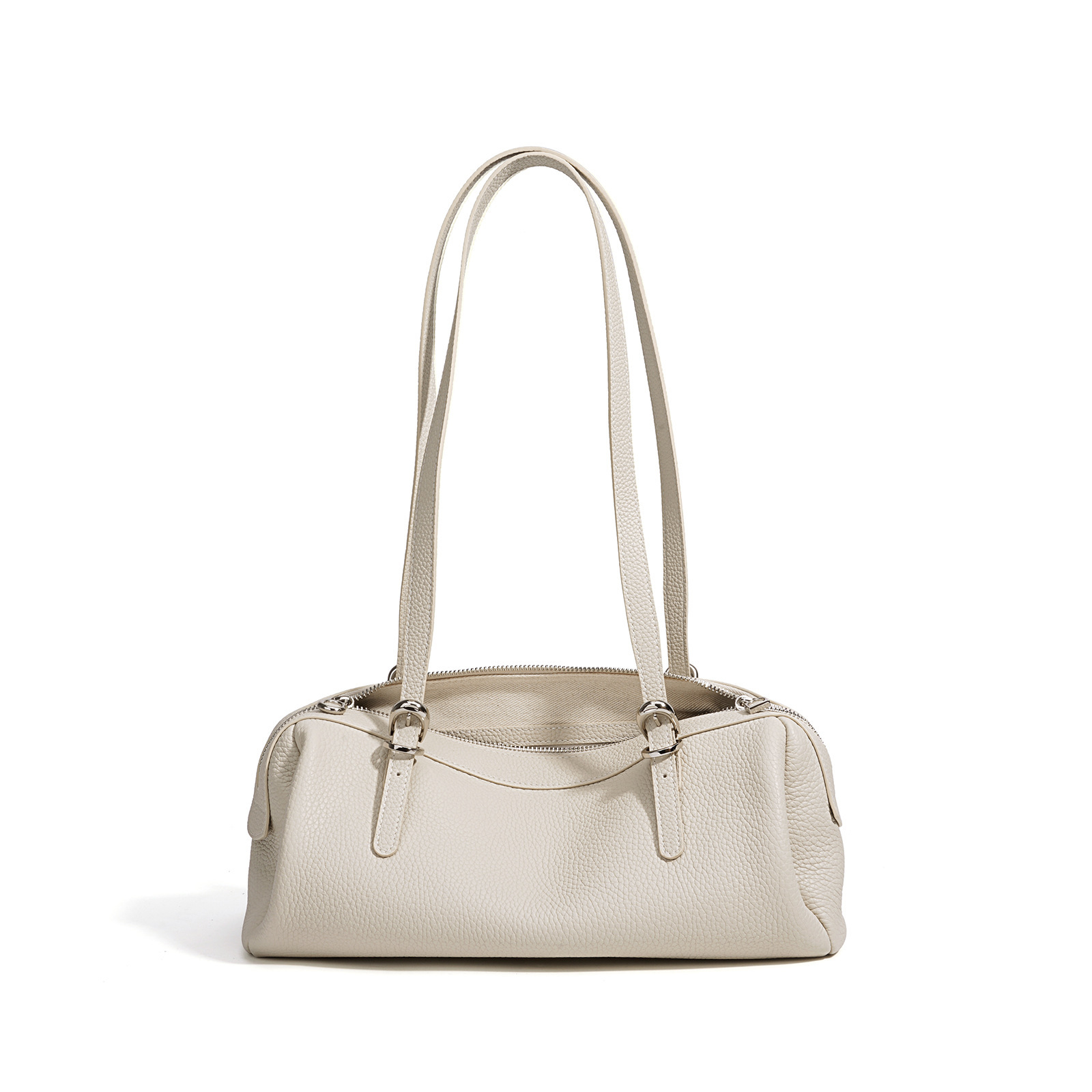Genuine Leather Women's Shoulder Bag Early Spring Luxury Boston Handbag Retro Commuter Versatile Bowling Bag 2026 - Thumbnail 7