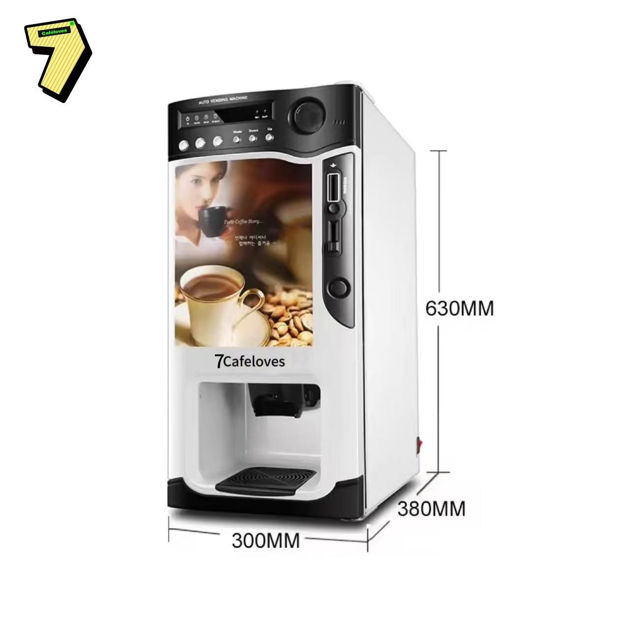 7 Café loves auto coin operated coffee vending machine 8703B