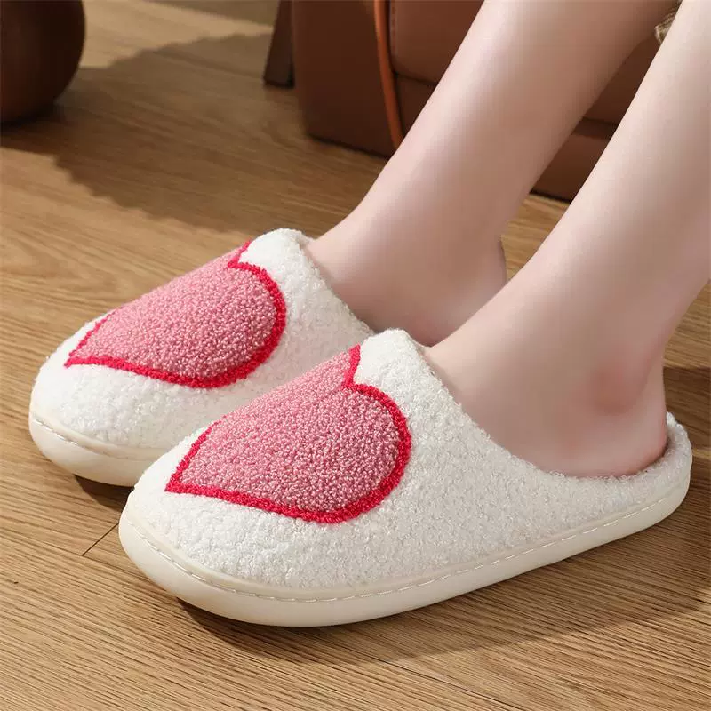 Новый домашний размер любви теплые зимние хлопковые тапочки пара мужчин и женщин на мягкой подошве туфли толстые и нескользкие милые
