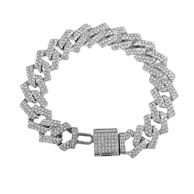 Cuban Chain Men's Gold Plated Necklace With Box Clasp 15mm_voghion.com
