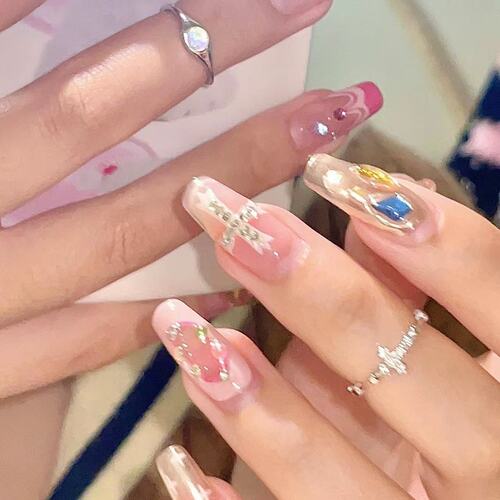 Cross zircon cool open thin ring niche design asymmetrical joint open finger ring tail ring