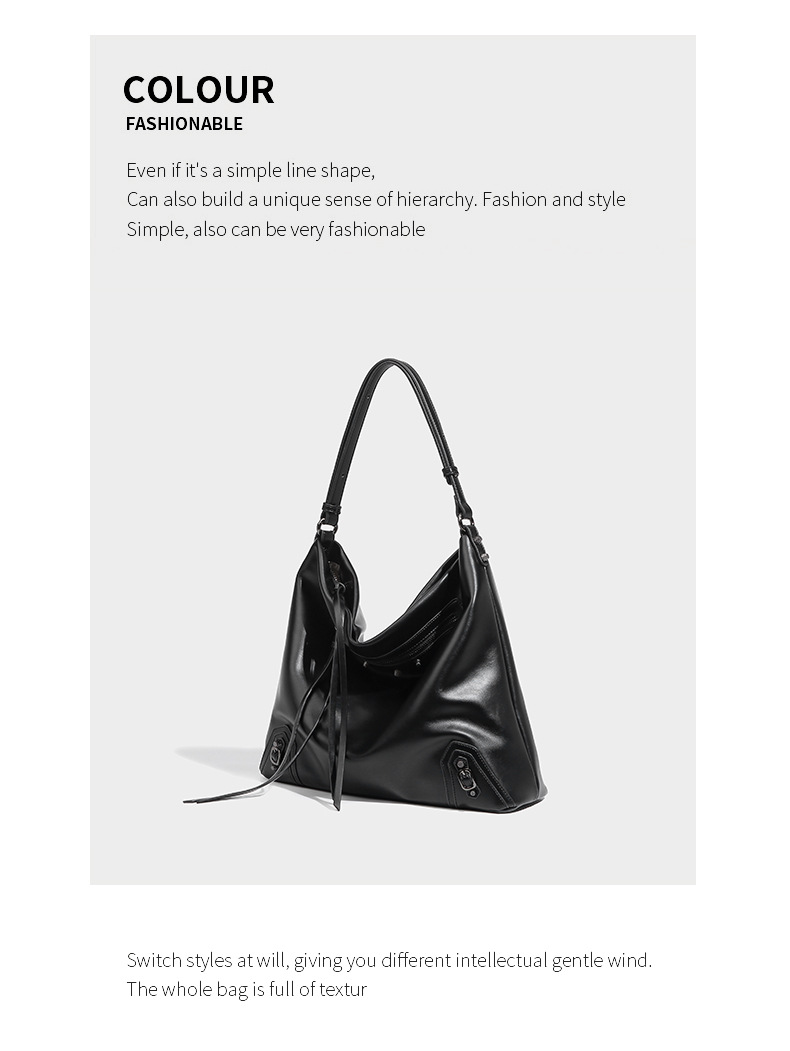 2024 New Casual Tote Style Versatile Handbag Commuting Large Capacity One Shoulder Women's Bag_voghion.com