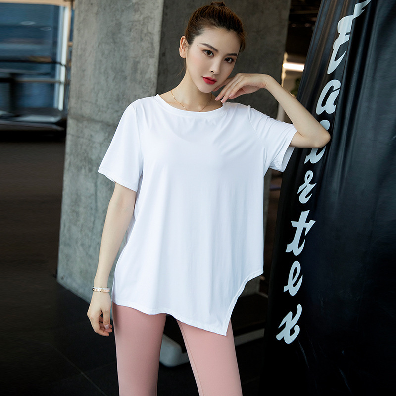 Sports T-shirt Women's Summer Thin Large Size Breathable Quick-drying Fitness Loose Blouse Pregnant Women's Yoga Clothes Internet Popular Top