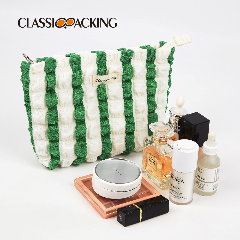 Fábrica al por mayor de algodón lleno de bolsa de cosméticos Flor de burbuja multifuncional suministros de belleza bolsa de almacenamiento bolsa de lavado de nube japonesa