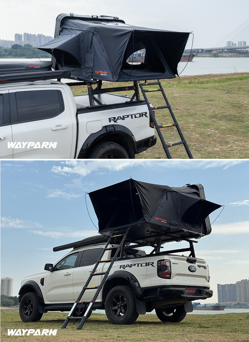 Weipai Aluminum Alloy Roof Tent with Hydraulic Side Opening for Outdoor Camping and Self-Driving Trips, Side-Flip Car-Mounted Tent