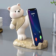 卡通熊卡通创意可爱大手机支架摆件办公室桌面平板支撑架追剧专用