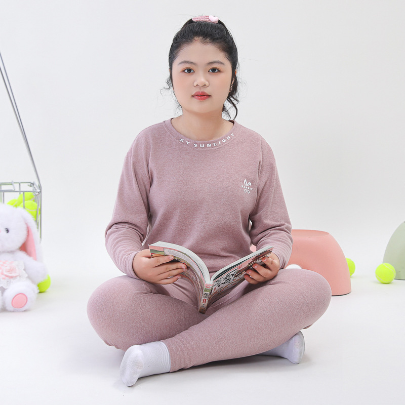秋冬胖童保暖秋衣秋裤套装加肥加大男女童磨毛内衣中大童打底内衣|undefined