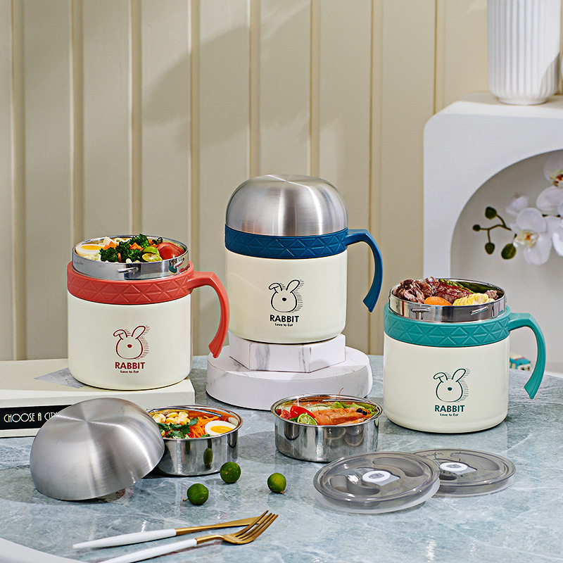 304 stainless steel instant noodle bowl all stainless steel material work school canteen with meal insulation cup