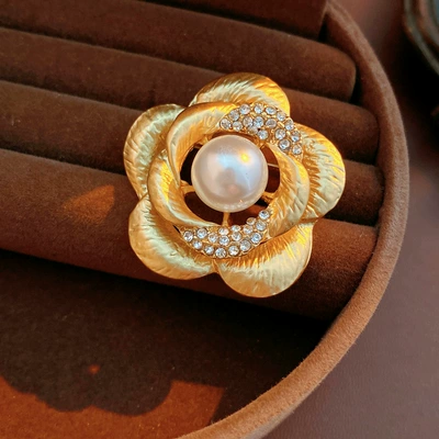 Yaxa sancaqları — Accessory for Women - 82-brooch-gold-flower