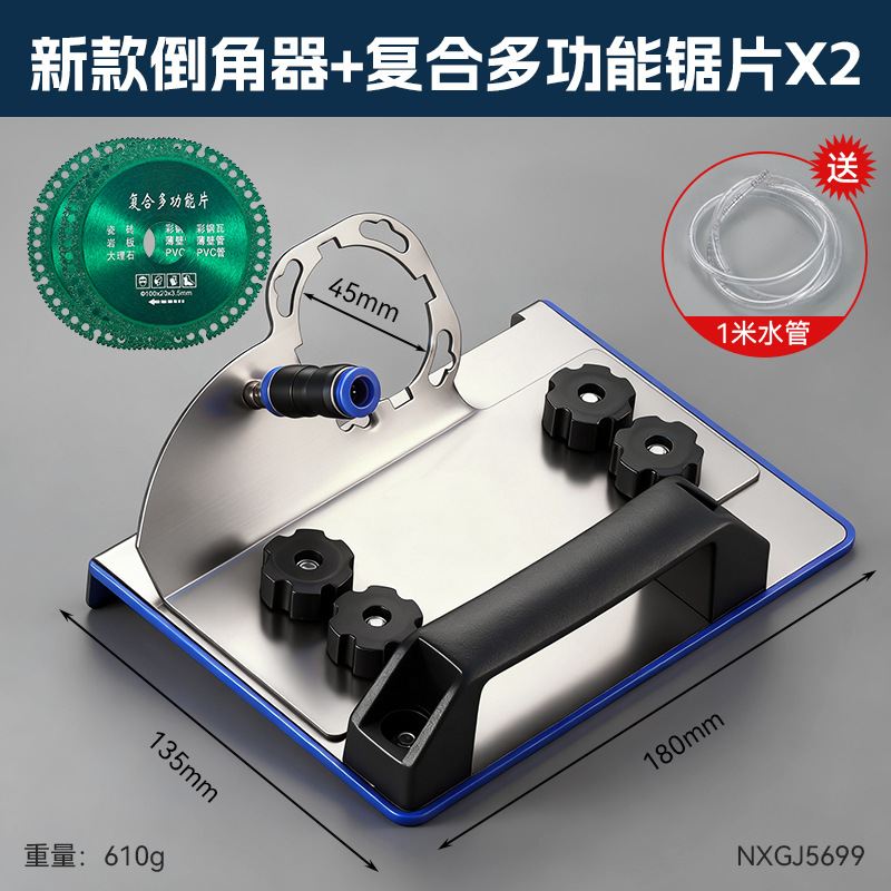 Ahorro de mano de obra ajustable molino de ángulo chanfer nuevo portátil de acero inoxidable 45 grados chanfer de azulejos