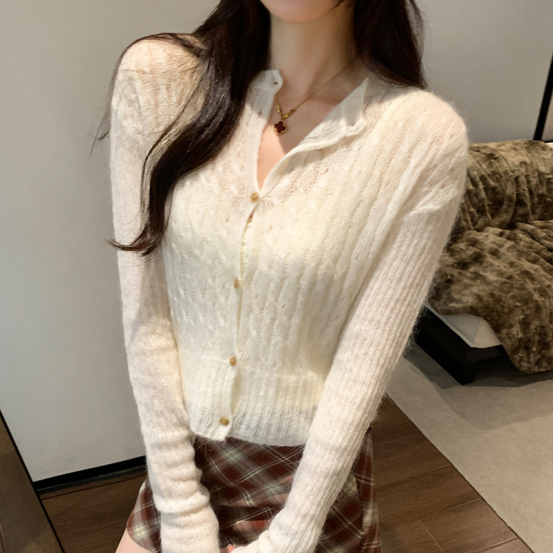 韩系设计感宽松显瘦长袖针织衫女装韩版2025秋季新款气质百搭上衣|undefined