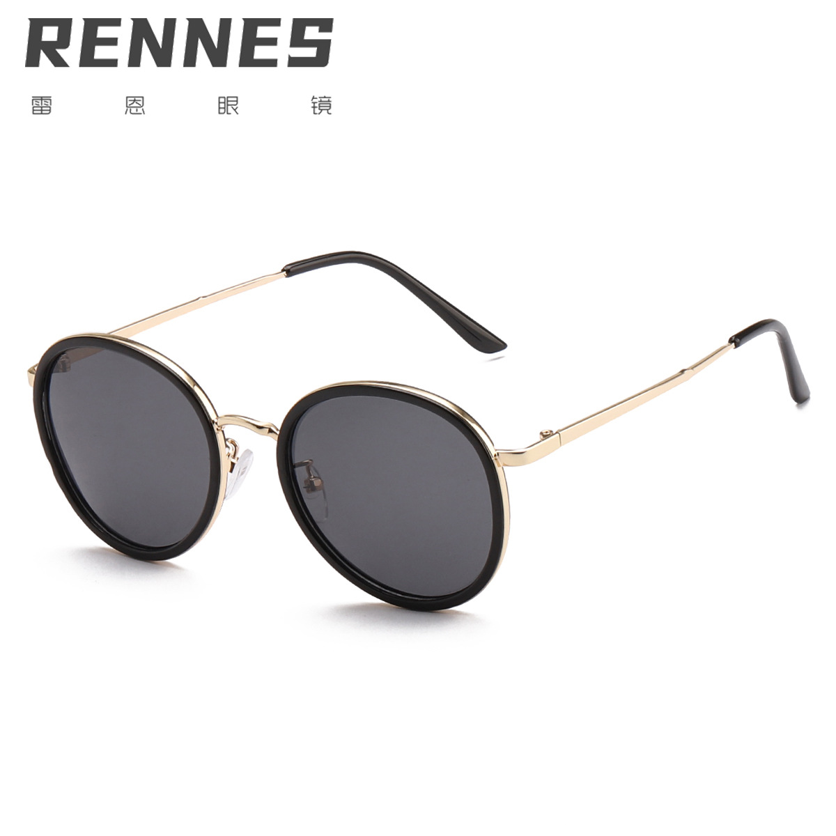 2021 nuevas gafas de sol de marco redondo pequeño marco de metal para mujer gafas de sol ovaladas gafas de sol retro para hombres 2033