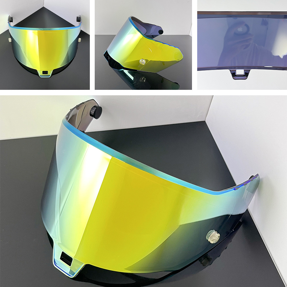 Sr10 Helmet Lens Is Compatible with Sr10 Electroplated Multi-Color Day and Night Universal Color-Changing Lens Sr10 Motorcycle Helmet Mirror