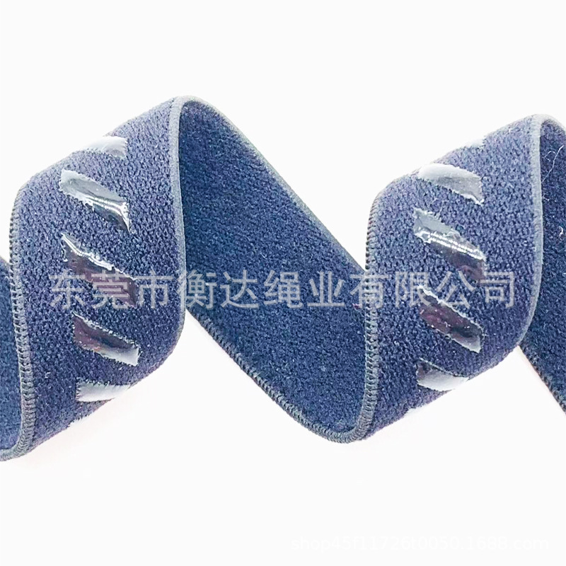 Personalizada antideslizante silicona goteo de impresión ciclismo banda elástica banda elástica de impresión de silicona de punto recto