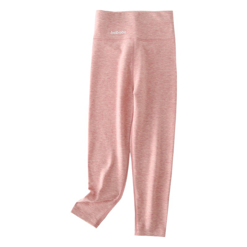 Autumn and Winter Children's High-Waisted Belly-Protecting Thin Warm Pants for Boys and Girls, Medium and Large Children's Leggings, Baby Thermal Pants