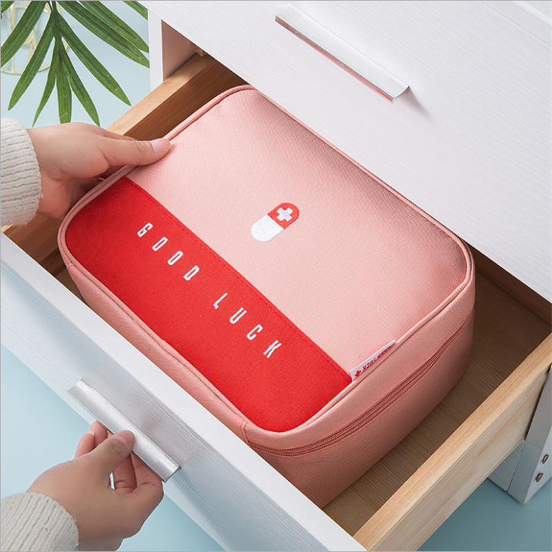 Bolsa de medicina portátil para viaje de negocios bolsa de medicina pequeña bolsa de primeros auxilios de emergencia al aire libre bolsa de almacenamiento de medicina en el hogar