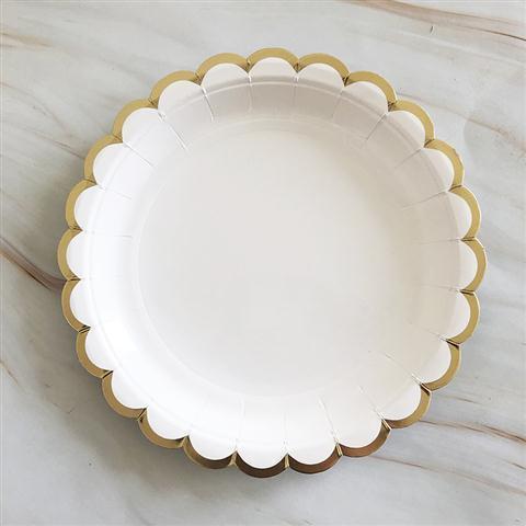 Disposable Plate White Ins Thickeneded Paper Plate Barbecue Food Plate Business Party Classy Supplies Birthday Party