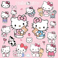 Мультфильм милый кот Hello Kitty электрический автомобиль наклейка багажная наклейка ноутбук IPad живот наклейка на чашку с водой