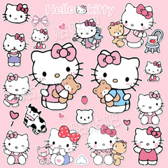 Cartoon Cute KT Cat Hello Kitty Electric Car Sticker Luggage Sticker Laptop iPad Big Belly Water Cup Sticker