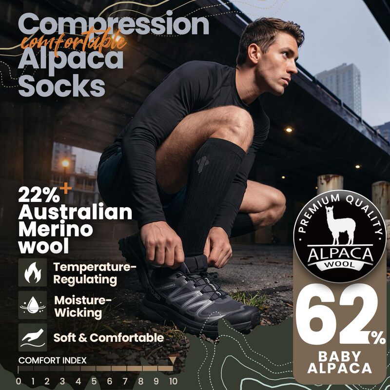 Amazon Customized Alpaca Wool Compression Socks for Men and Women, Below-the-Knee, Promotes Circulation, Breathable, Sweat-Absorbent, Non-Strangling Socks Amazon Customized Alpaca Wool Compression Socks for Men and Women, Below-the-Knee, Promotes Circulation, Breathable, Sweat-Absorbent, Non-Strangling Socks