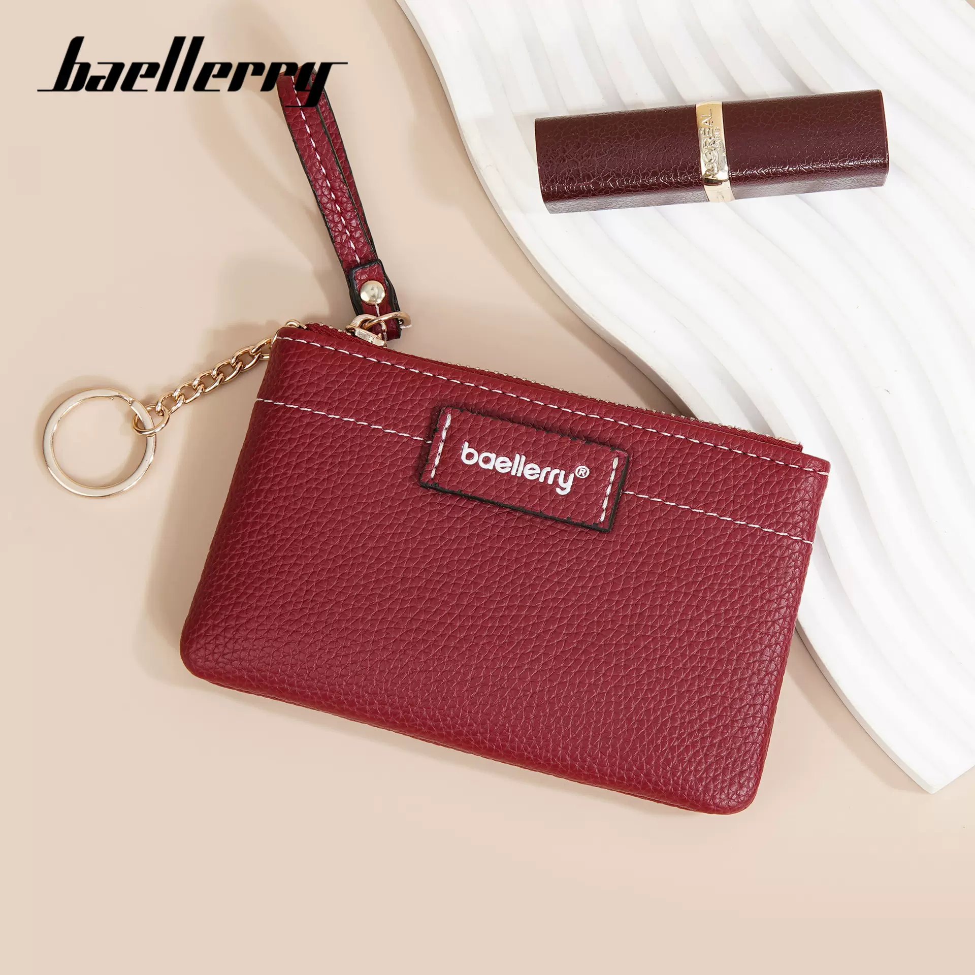 百搭新款女士高级感钱包 Baellerry小巧手提女士拉链零钱包wallet