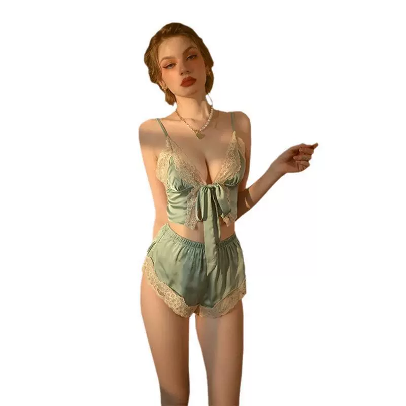 Sexy summer pijama, silk lace set, lifting effect