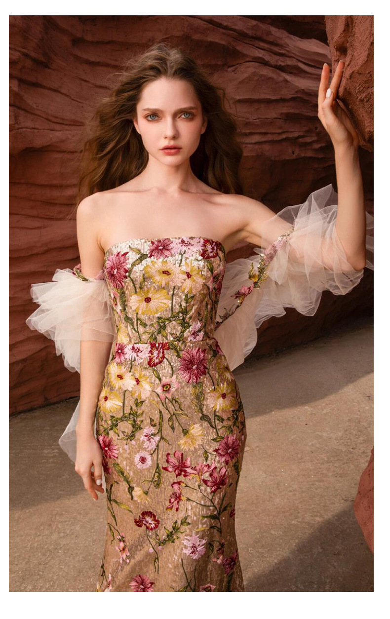 Đầm dạ hội ôm body satin cao cấp, kiểu dáng ống đứng sang trọng — Màu sắc hình ảnh chi tiết 11