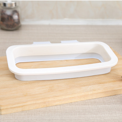Colgando puerta de la cocina gabinete trasero titular de la bolsa de basura con anti-caída hebilla bolsa de basura rack de almacenamiento