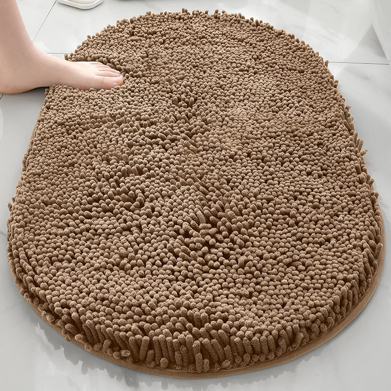 TEMU venta caliente esterillas de piso de cheneil de espesamiento alfombra de absorción de agua fuerte alfombra de puerta antideslizante inodoro alfombra de cama cama image 23