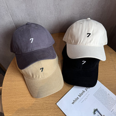 潮の数字の7刺繍の野球帽の子供の夏の韓国版のファッションの百合の街頭の顔の小さい日よけのアヒルの舌の帽子の男