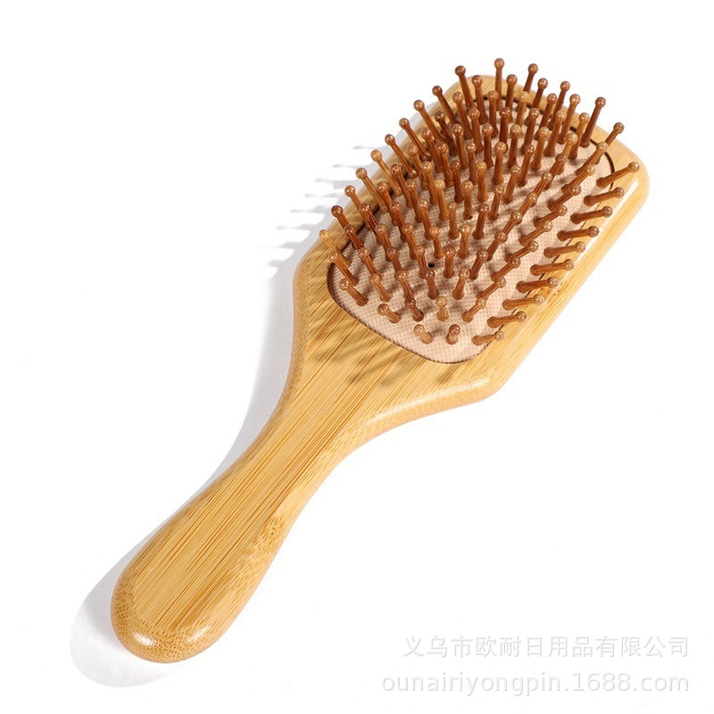 家庭用竹エアクッションヘアコーム、毎日の使用、髪を滑らかにし、髪をまっすぐにする大きなコーム、頭の経絡マッサージコーム、Amazon限定|undefined