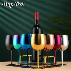 304不锈钢高脚红酒杯创意金属鸡尾酒杯 酒吧餐厅调酒杯酒塞倒酒器