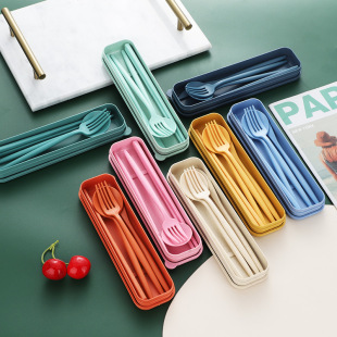 Tableware Knives, Forks, Spoons and Chopsticks Set Portable Tableware Set for Office workers