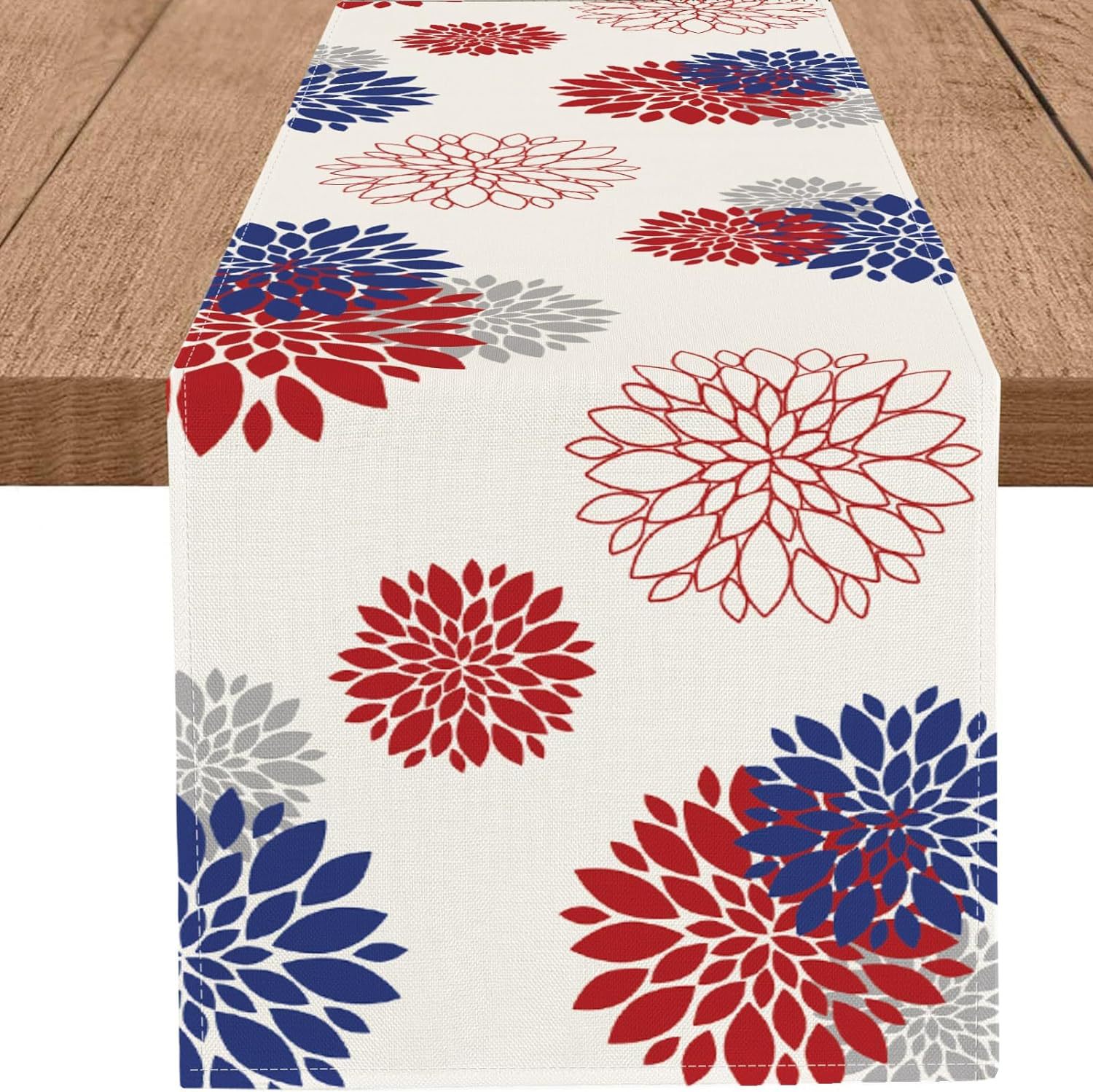 Transfronterizo 2024 Amazon nuevo día independiente pentáculo lino tabla bandera tabla de comedor tabla de té tabla de bandera