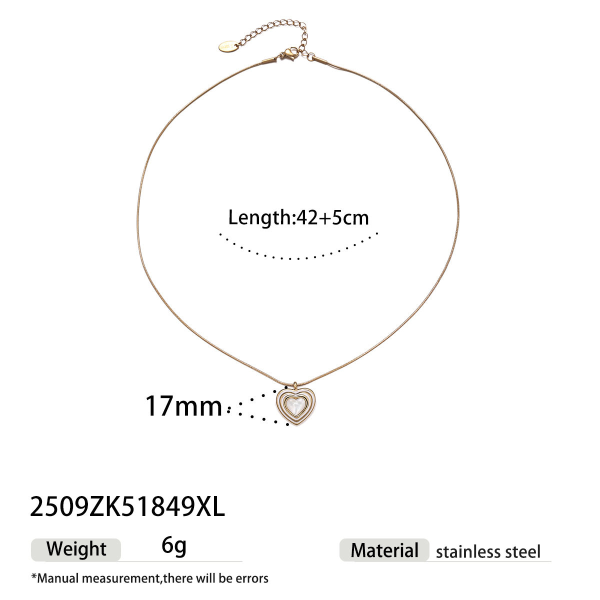 Collar de acero inoxidable de estilo europeo y americano de la mujer no se desvanece collar acrílico de sol lujo ligero nicho explosión transfronteriza