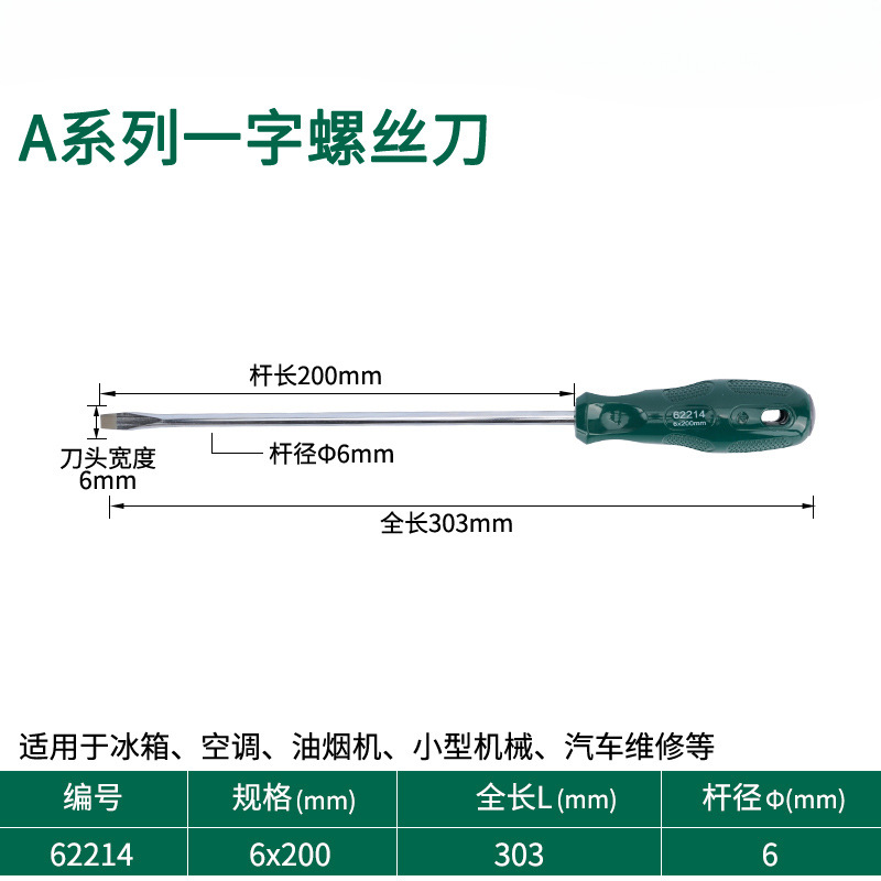Destornillador de cabeza de rábano pequeño destornillador de ciruela de boca plana cruzada