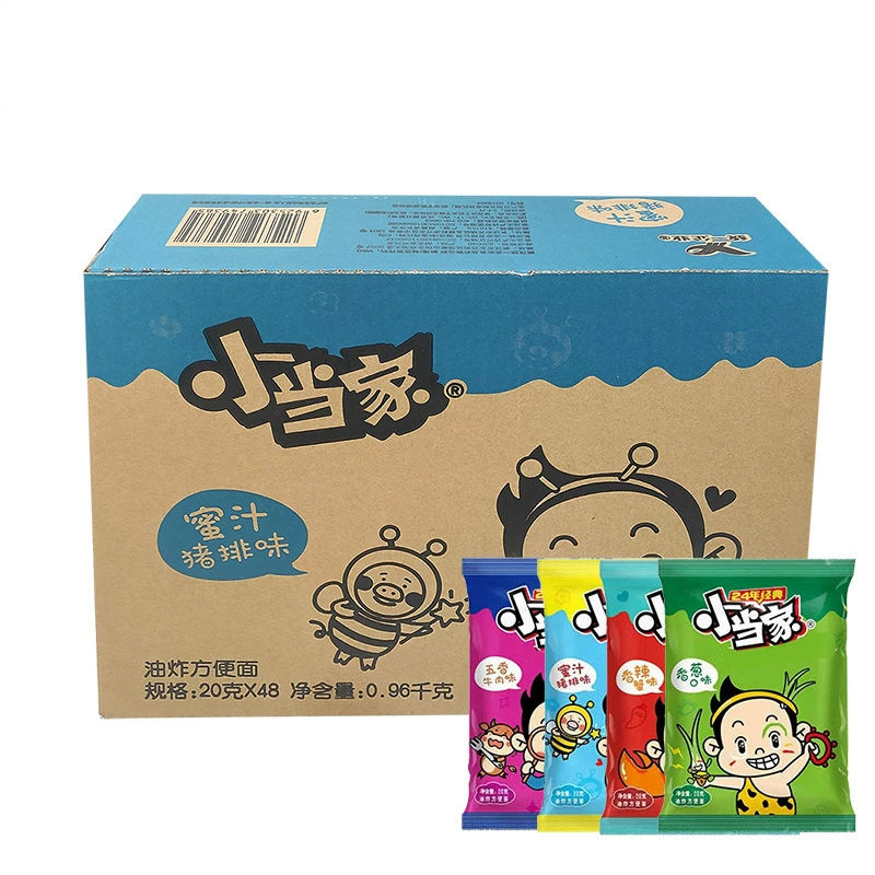 Хрустящая лапша Little Master, целая коробка, 20 г * 48 упаковок, оптовая доставка еды, повседневная драма, ностальгические закуски, сухая лапша