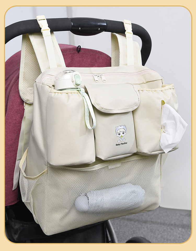 Double Shoulder Mommy Large Capacity Multifunctional Maternity Baby Pregnancy Can Be Hung On Stroller Storage Bag_voghion.com