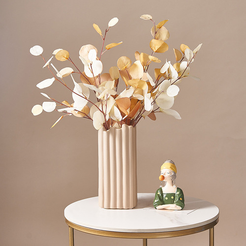 Nordic minimalist modern ceramic vase living room coffee table TV stand bedroom sample room decoration piece artificial flower decoration