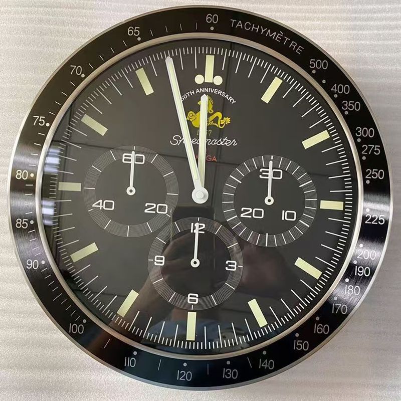 源头工厂直销 R L X 水鬼 GMT SEA 迪通拿系列14寸金属外壳挂钟|undefined