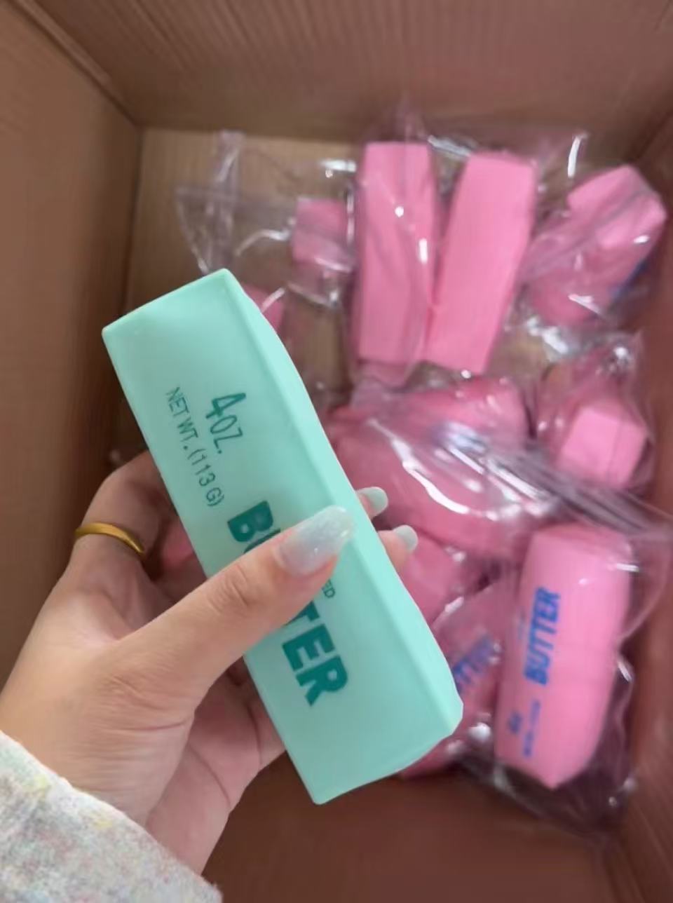 Mint Green Building Block Butter Sticks